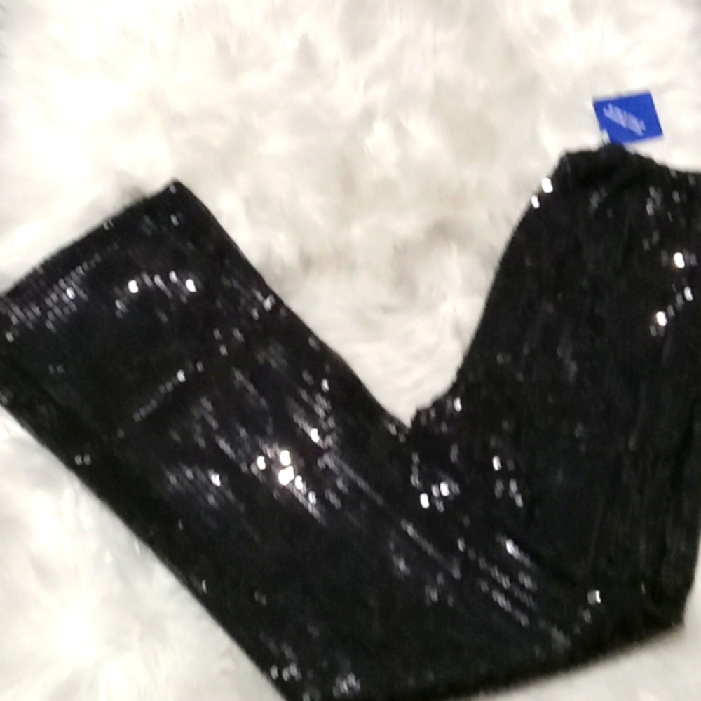 HOLIDAY BLACK SEQUINED PANTS🌟